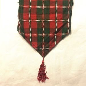 Plaid Cotton Christmas Table Runner